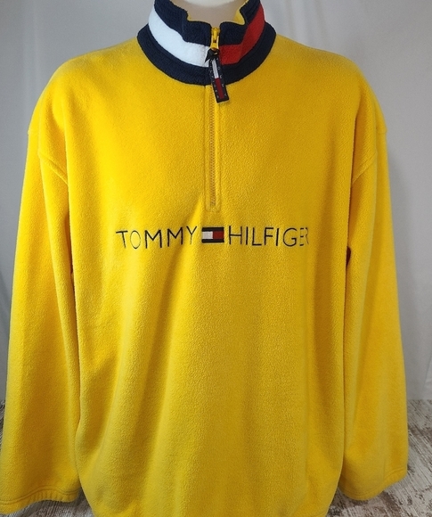 Tommy Hilfiger Other - VTG Tommy HILFIGER SPELLOUT FLAG Fleece 90s XL